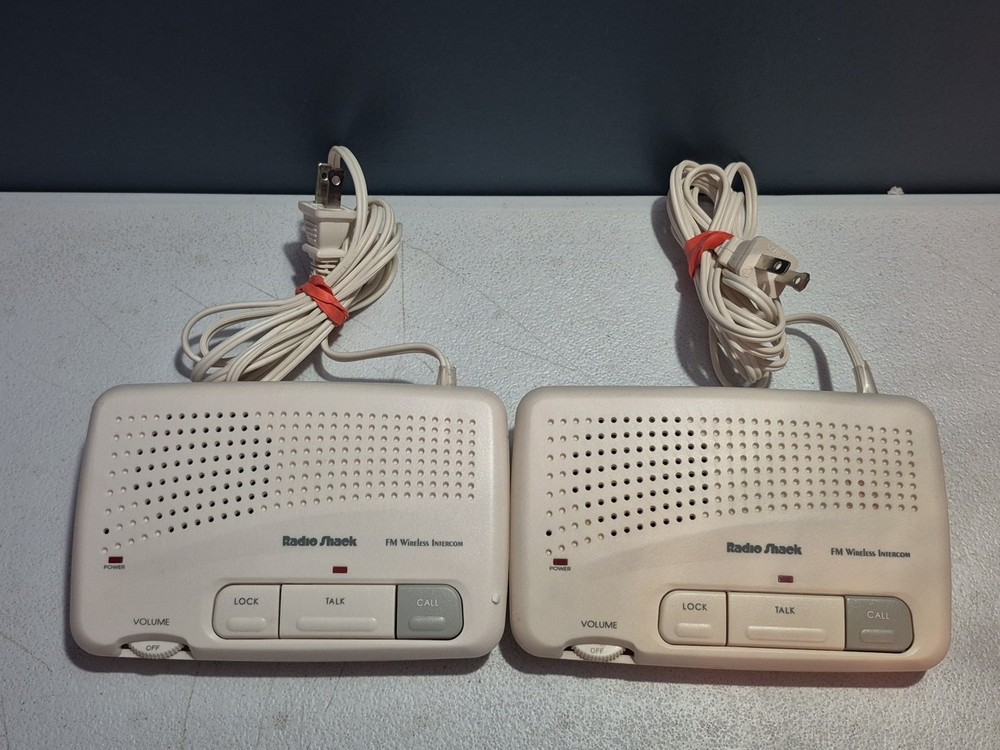 Radio Shack Two-Station FM Wireless Intercom Pair Model 43-486 Tested *READ