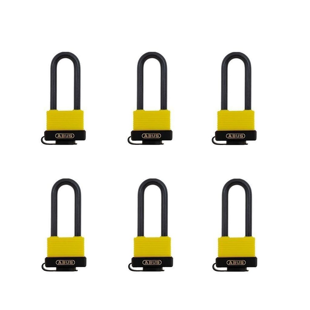 ABUS 70/45HB63 KA 6401 Padlock, Yellow/Black (6-Pack)
