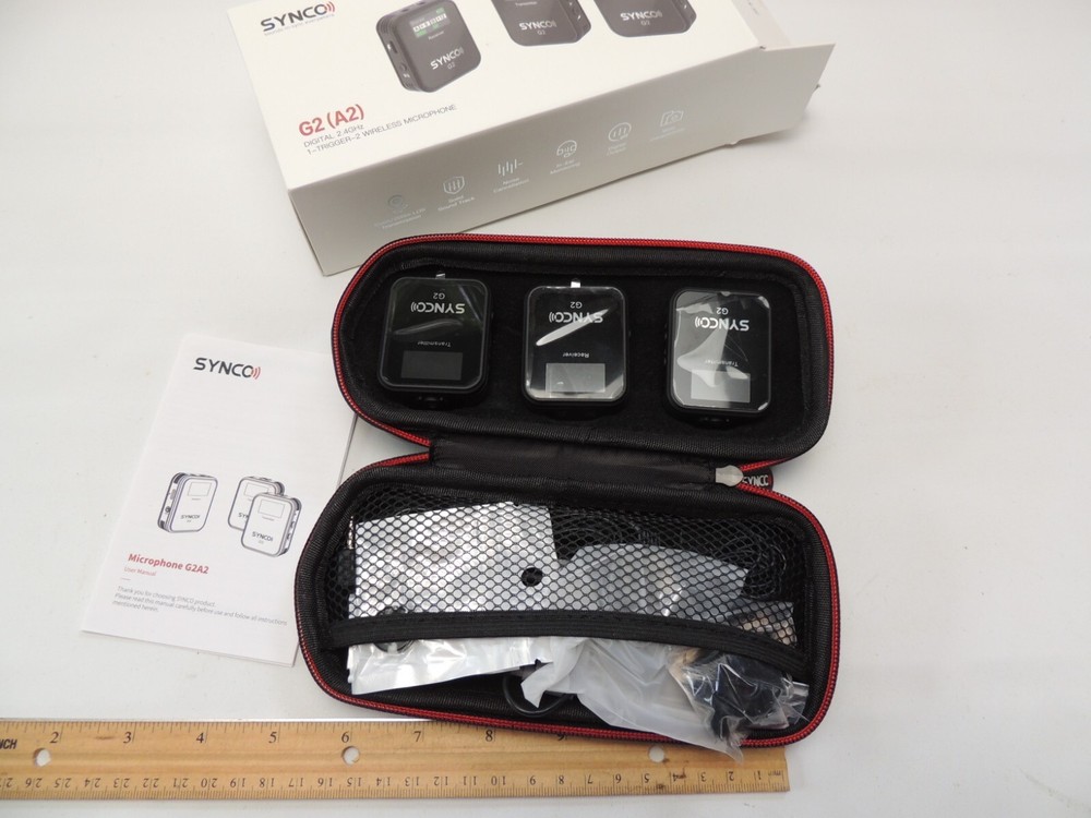 SYNCO Wireless Lavalier Microphone, G2(A2) 2.4G Dual Transmitter Lapel Mic