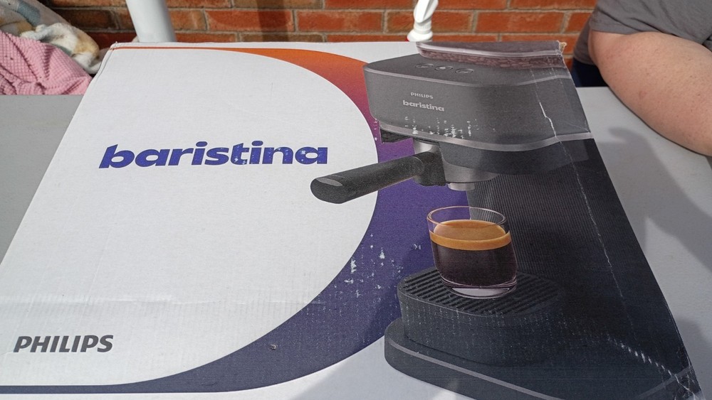 Philips Baristina Automatic Espresso Machine Grind-Tamp-Brew System Used Read