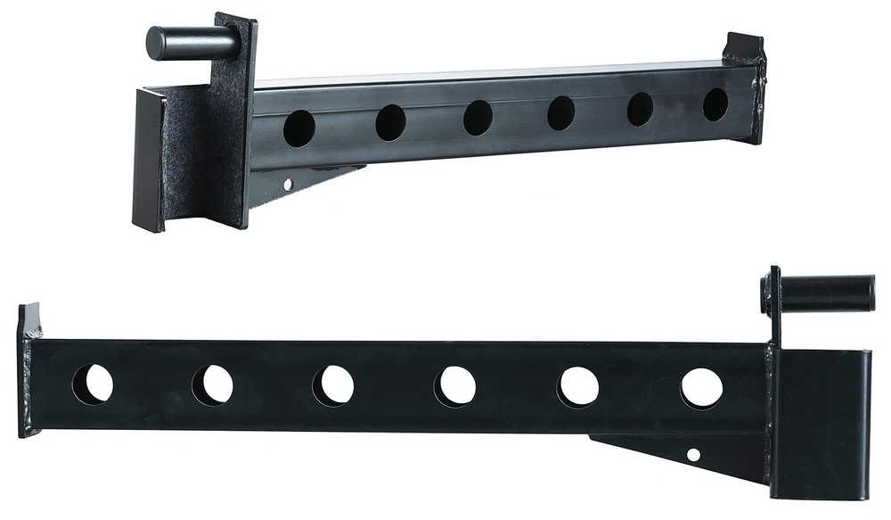 Power Rack with Adjustable Arms - Compatible with 5/8" Hole, Includes J-Hooks...