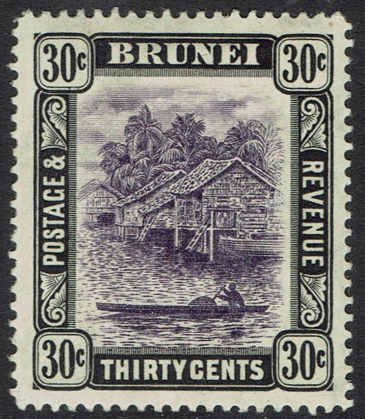 BRUNEI 1907 RIVER VIEW 30C