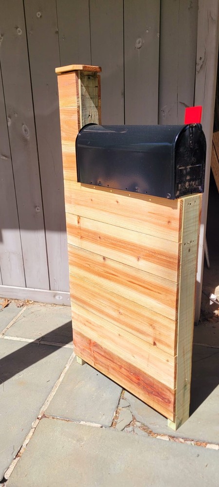 Rustic Cedar Mailbox Post, Handmade- FREE SHIPPING