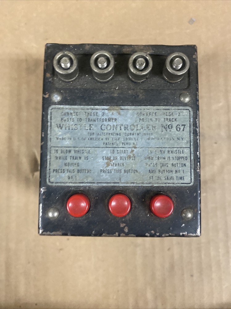Vintage Prewar Lionel No.67 Whistle Controller