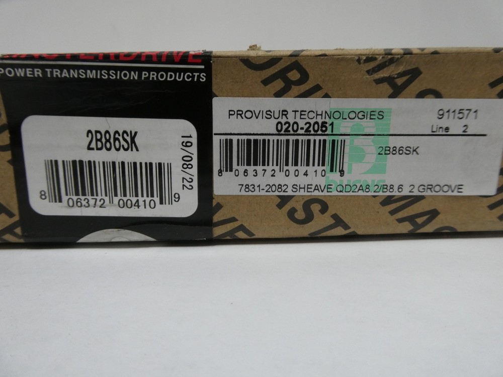 Masterdrive 2B86SK V-belt Sheave