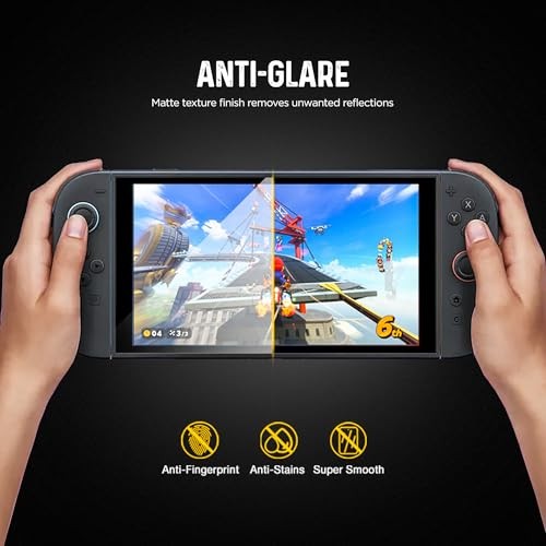 Matte Screen Protector for Nintendo Switch 2 (8" inch), Anti Glare Tempered