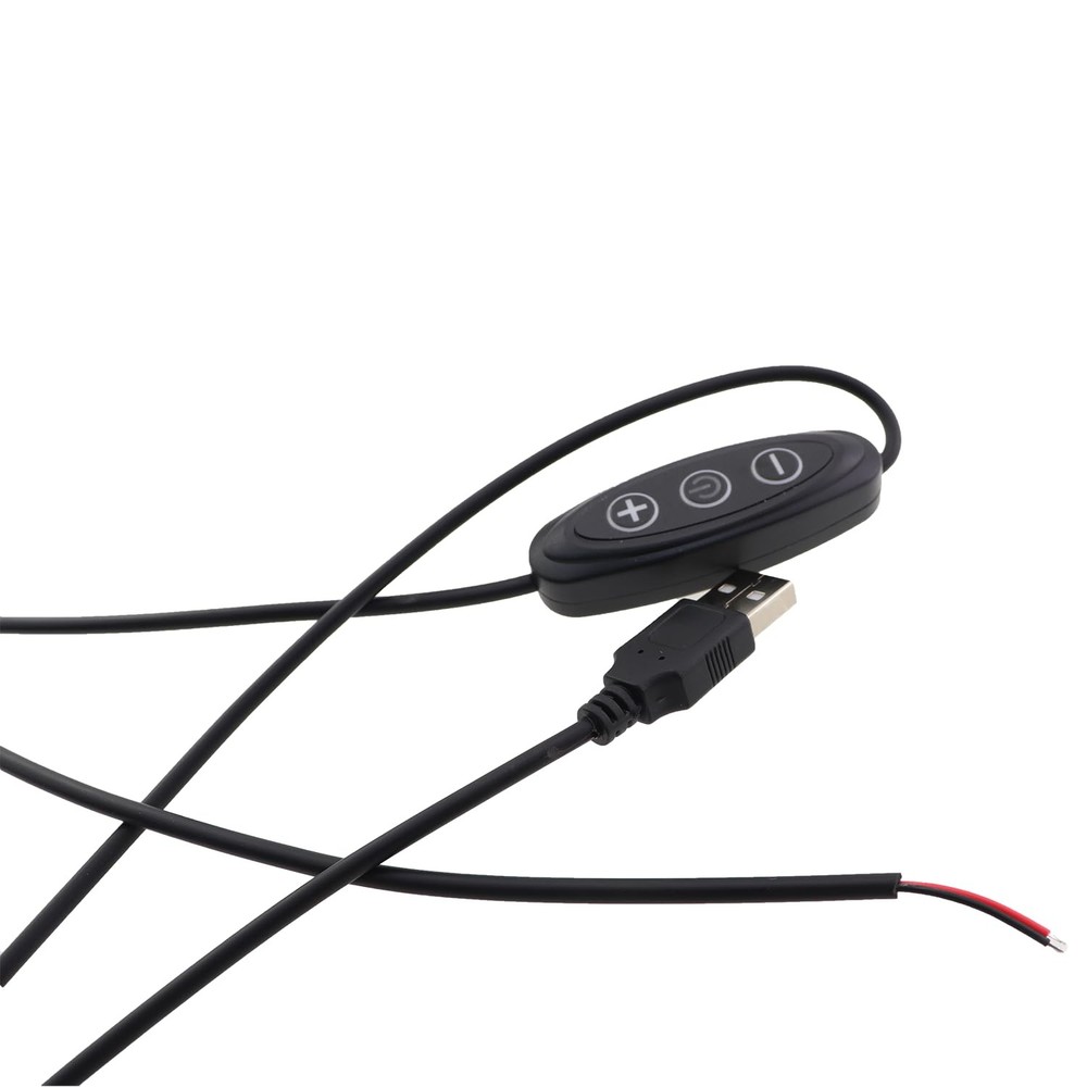 2PCS LED Single Color 10-speed Dimming 3-Button Switch Cable USB Compatible w...