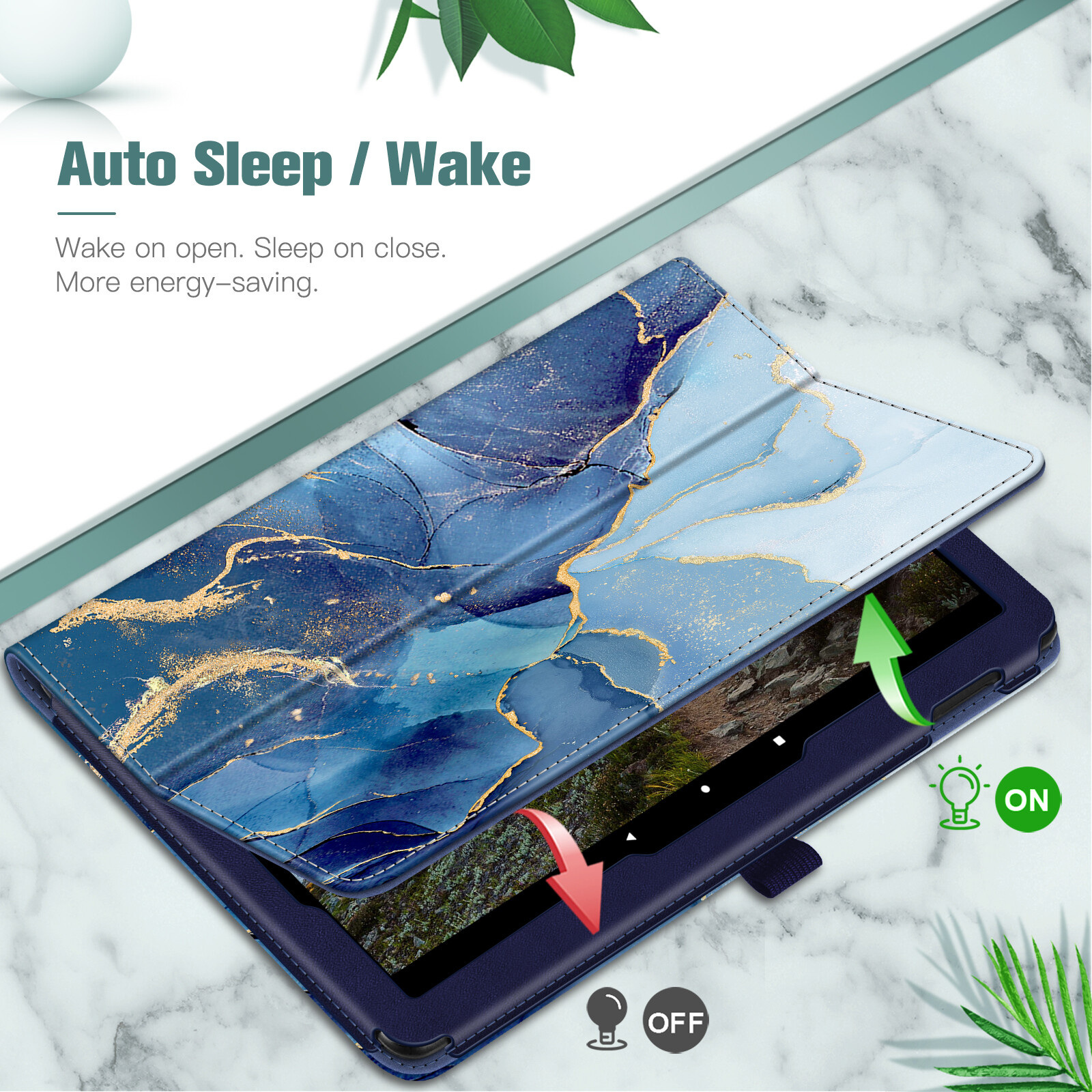 For Fire HD 10 /HD 10 Plus 11th Gen 2021 Smart Case Slim Fit Standing Cover