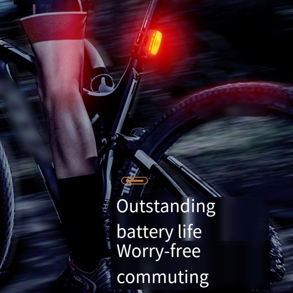 Shockproof Bicycle Tail Light 300mAh with Multiple Brightness Settings