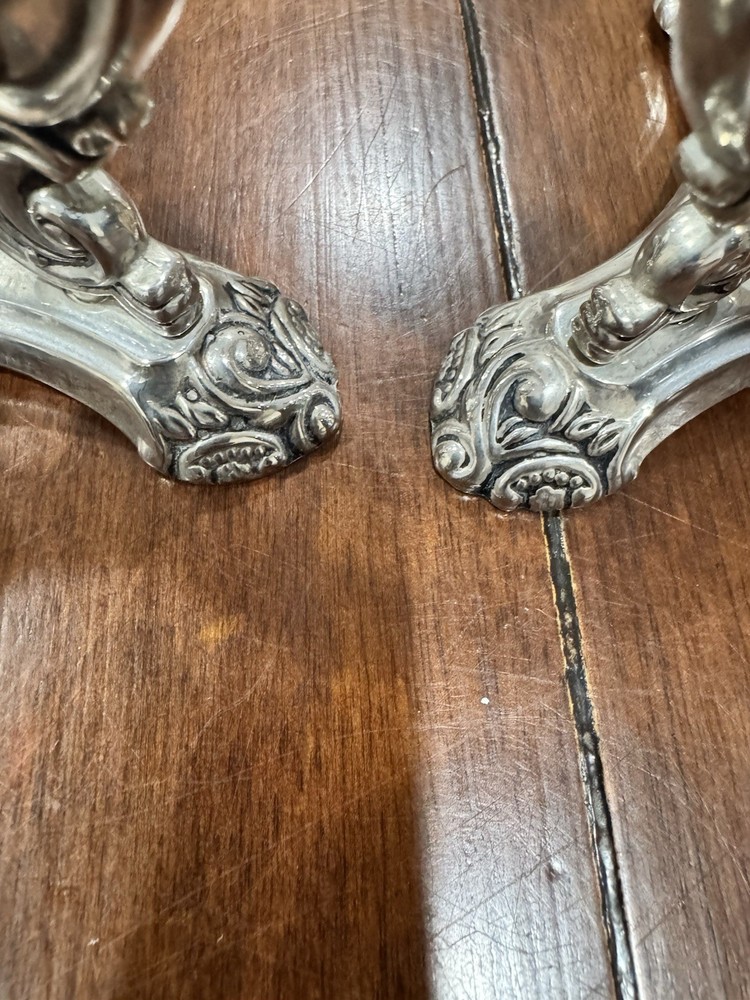 Vintage Codinger Silverplate Orb Sphere Holder Victorian Revival Display Stand