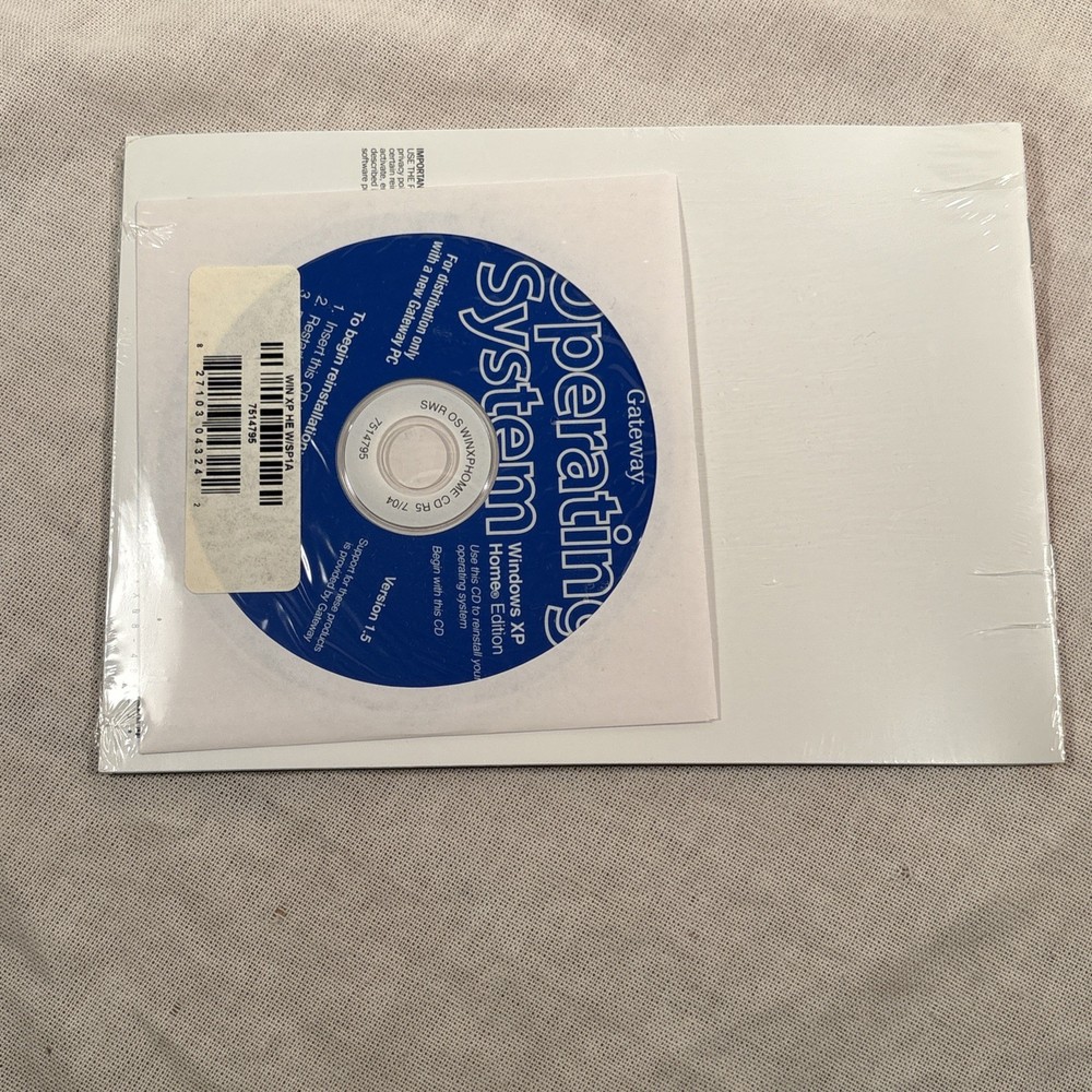 Microsoft Windows XP Home Edition 2002 OEM For New PC Sealed