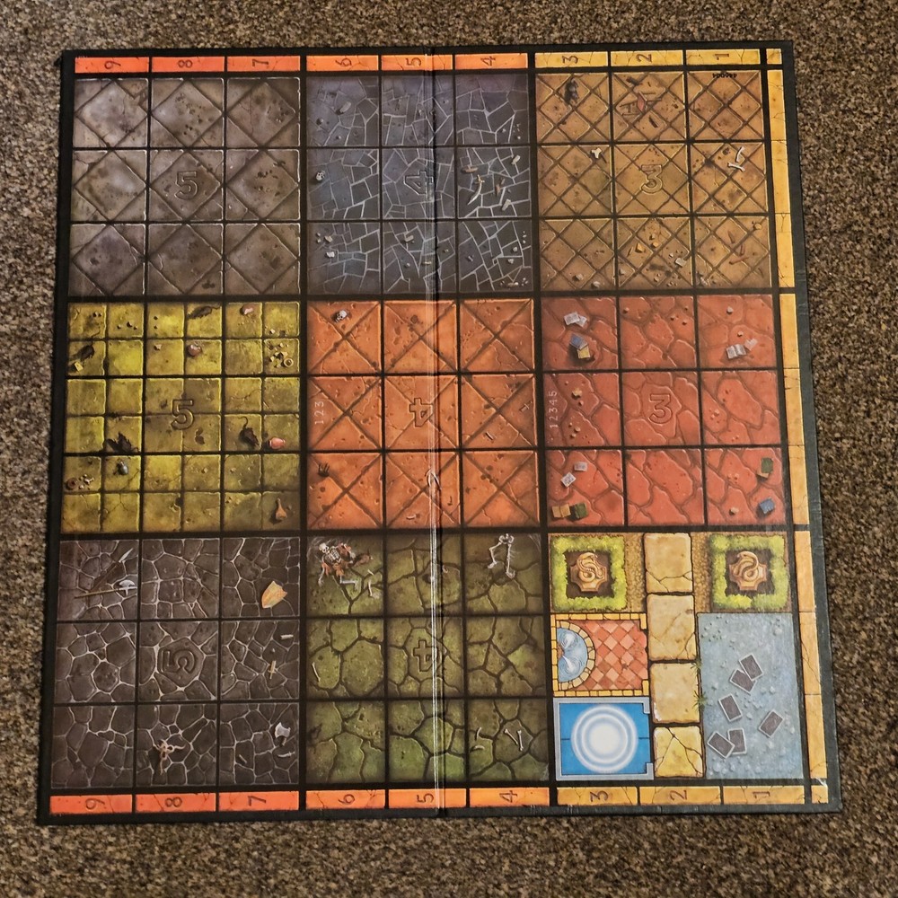 Board Game Waddingtons Dark World Floor Plan DUNGEON Room Tile HeroQuest D&D