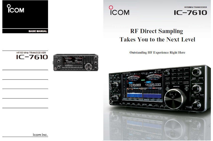 ICOM IC-7610 BASIC INSTRUCTION MANUAL + COLOR BROCHURE