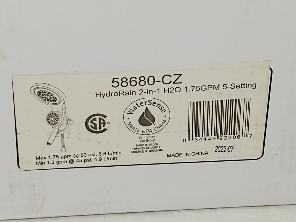 58680-CZ Universal Showering Round 1.75 GPM Multi Function