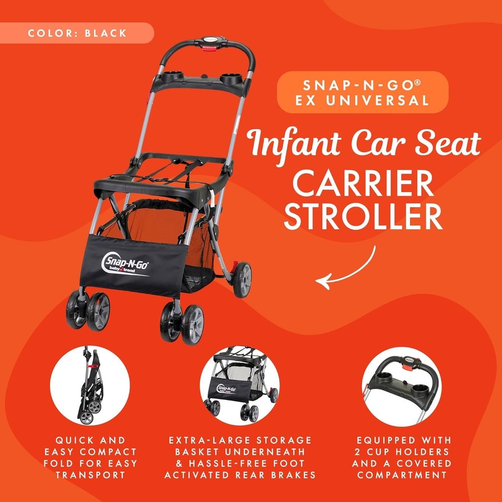 Instant Conversion Stroller: Snap-N-Go EX Lightweight Infant Carrier & Organizer
