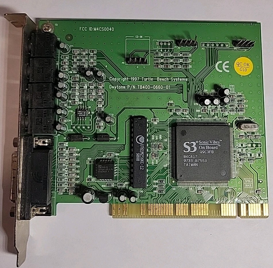 Turtle Beach Daytona TB400-0660-01 PCI Wavetable Sound Card for Vintage Computer
