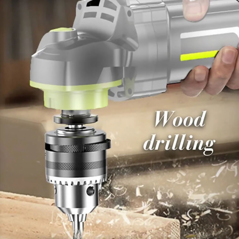 Angle Grinder Electric Drill Conversion Collet Chuck Head Adapter With Wrench