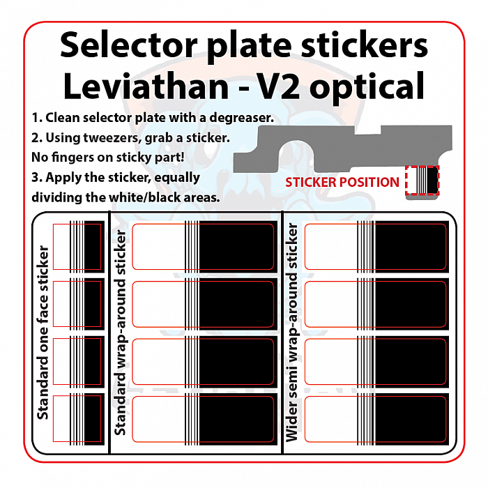 JeffTron Selector Plate Stickers for Leviathan - V2 optical
