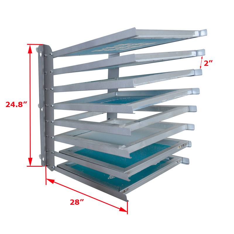 8 Layer Screen Printing Screen Frame Holder Wall Mounting Holder Storage Shelf