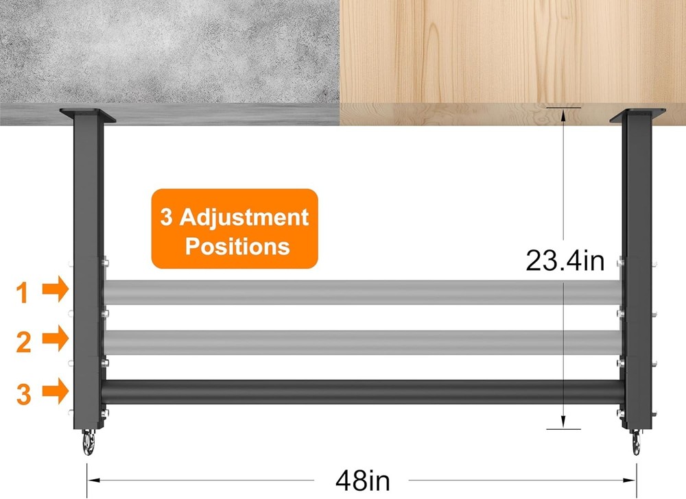 Ceiling Mounted Pull Up Bar, Heavy Duty 700 LBS Multi Grip Pull Up Bars, 16"/24"