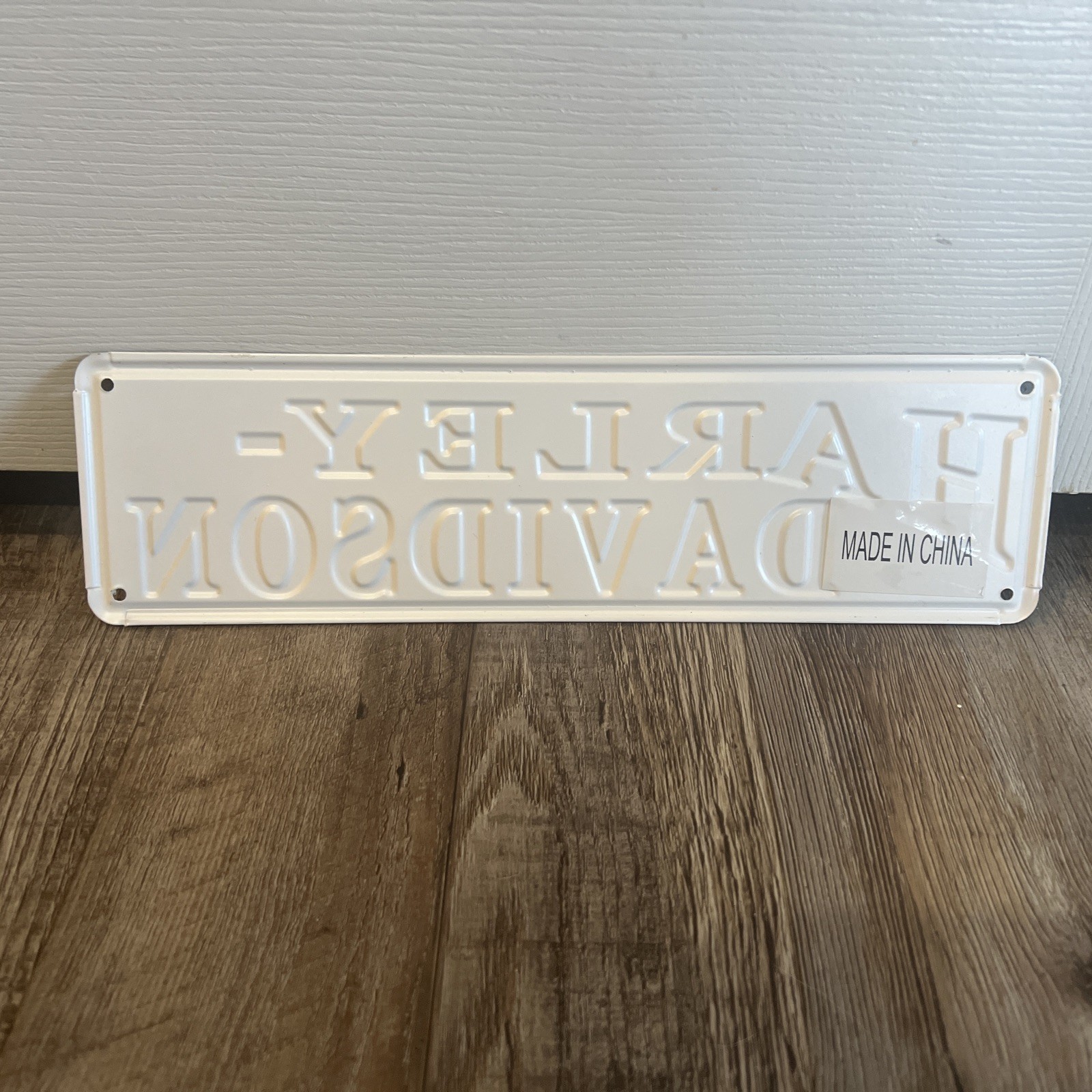 Harley Davidson Sign 3&1/4” By 11&3/4” New With Weathered Look