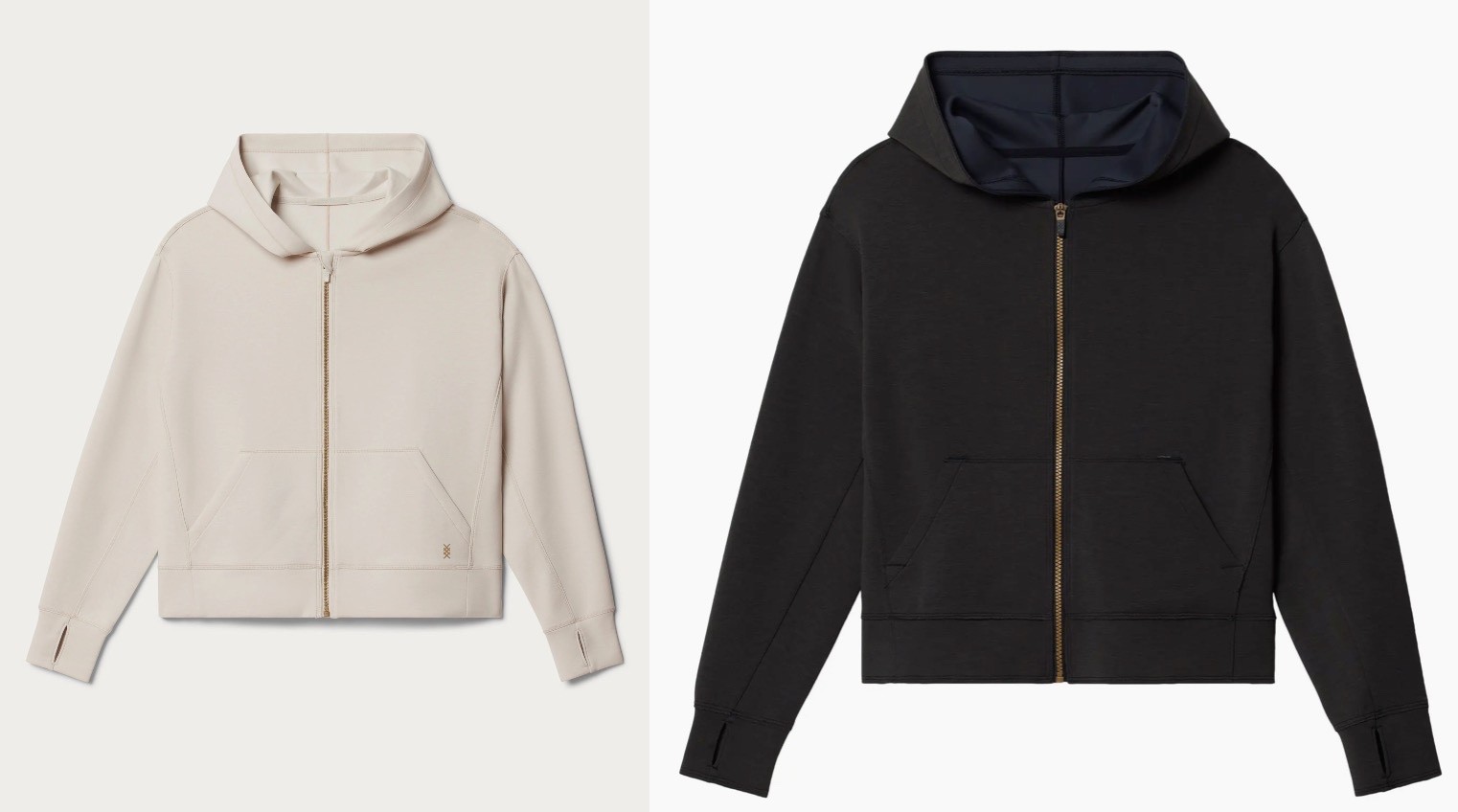 Rhone DreamGlow Full Zip Hoodie Casual Comfort Athleisure Sand  Black - NEW NWT!