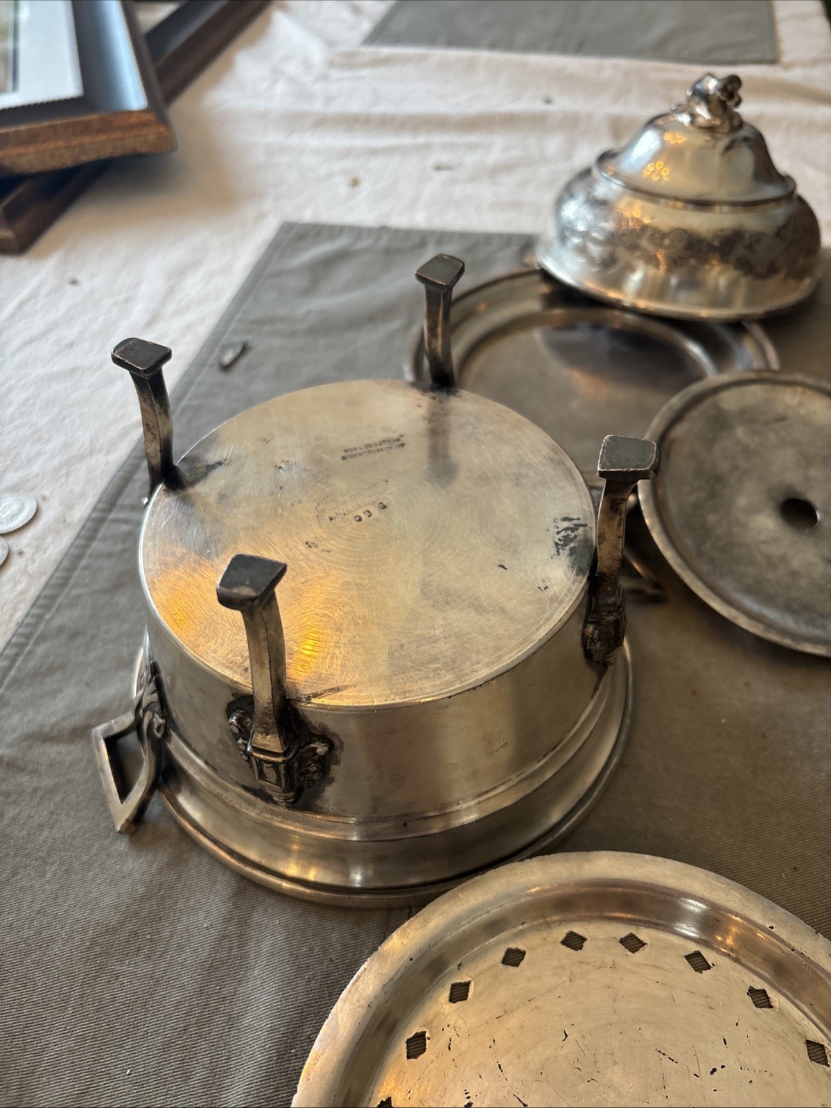 WM. Rogers Silver Plate Butter Serving Set (3pc) plus bonus dish/tray