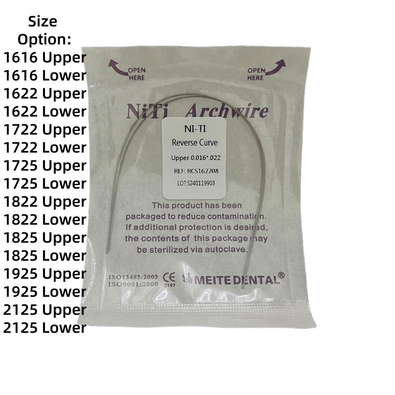 5Packs Dental Orthodontic Reverse Curve Arch Wire Niti Super Elastic Rectangular