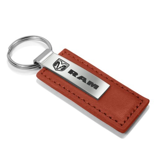 Dodge Ram Brown Leather Key Chain