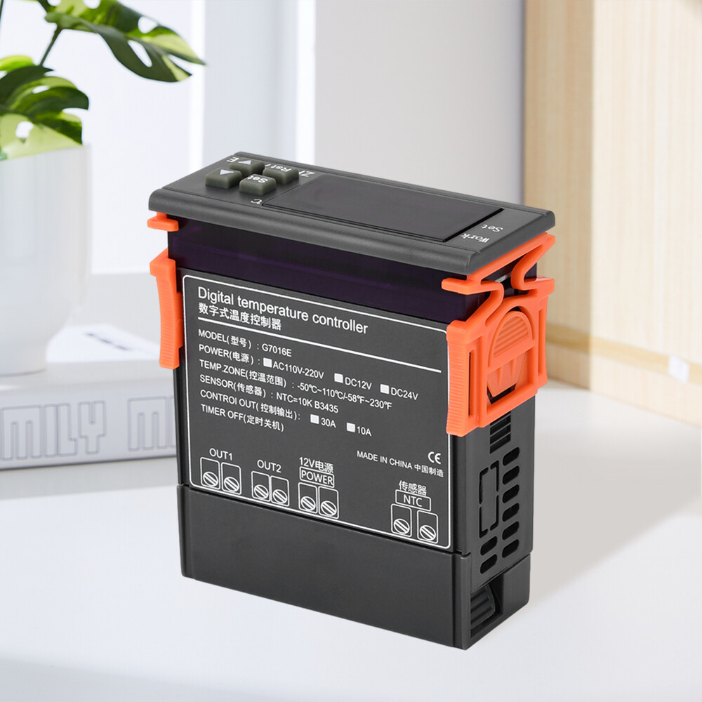 G7016E Digital Intelligent Temperature Controller NTC Waterproof Probe 12V/24V