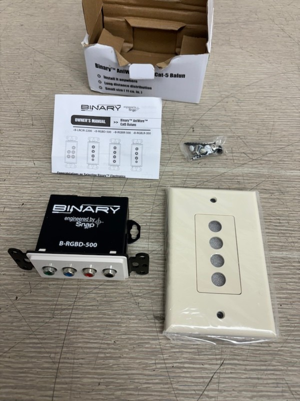 Binary AniwareBox Cat 5 Balun - B-RGBD-500