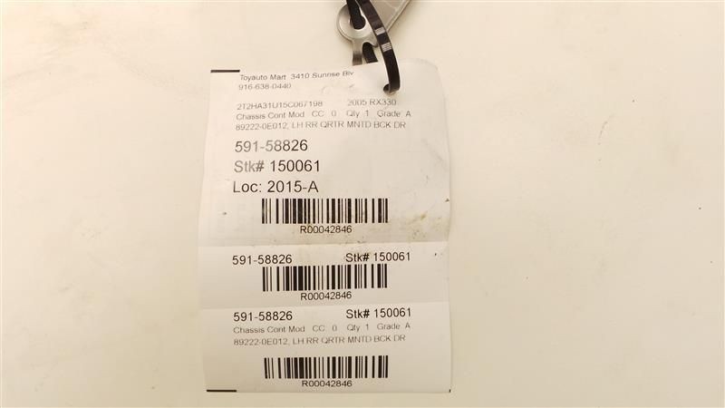 06-09 LEXUS RX400H MULTIPLEX NETWORK CONTROL MODULE ECM ASSEMBLY