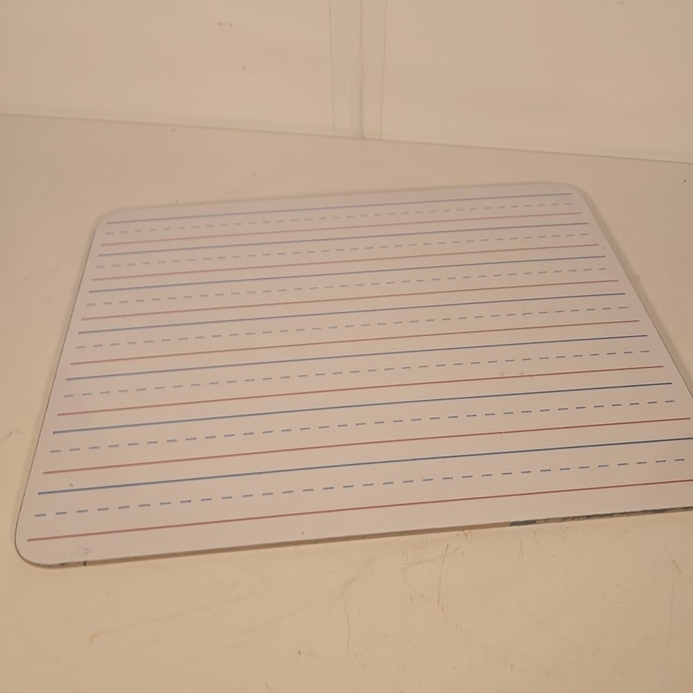 Dry Erase Board Two Sided Lined/Plain 9" x 12"