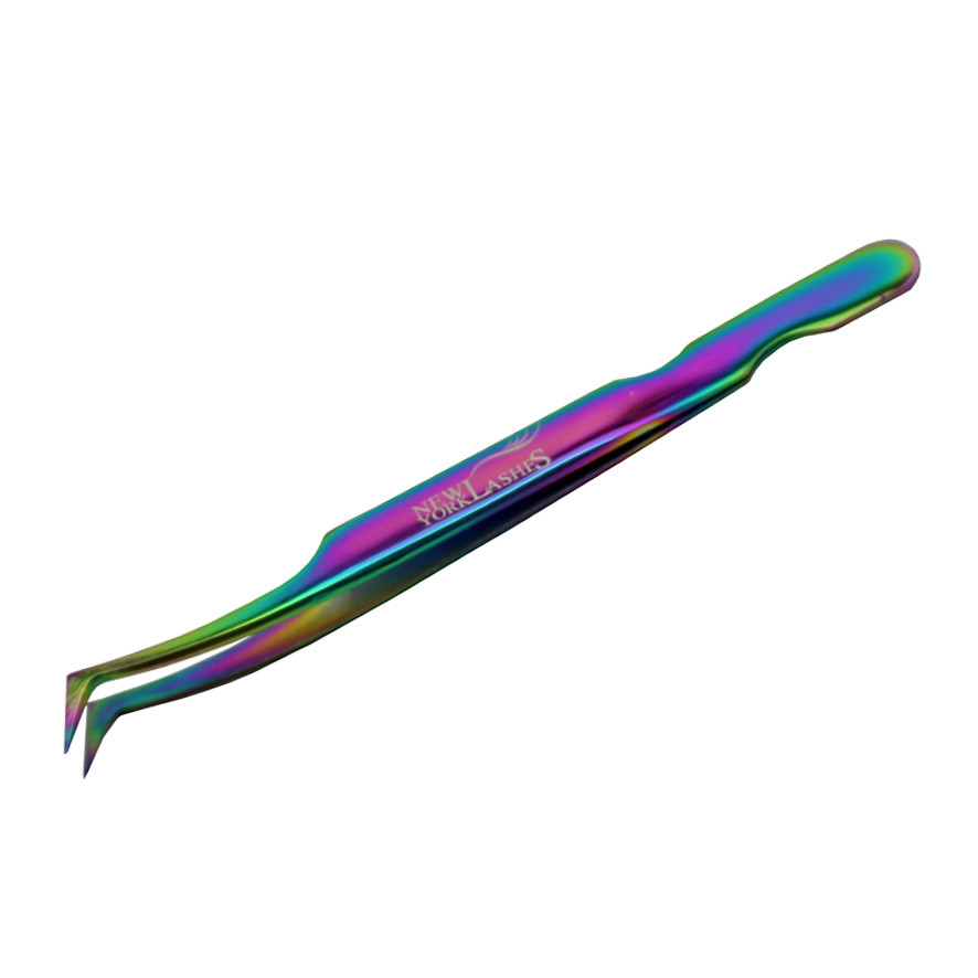 Eyelash Extensions Rainbow Multi-Color Tweezers