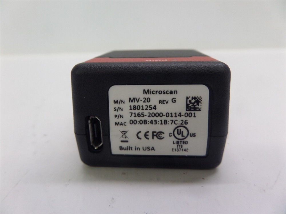 Omron Microscan MicroHAWK MV-20 Smart Camera 7165-2000-0114-001