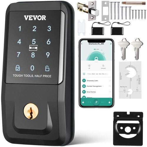VEVOR Smart Lock Keyless Entry Door Lock with Bluetooth App Control IC Card