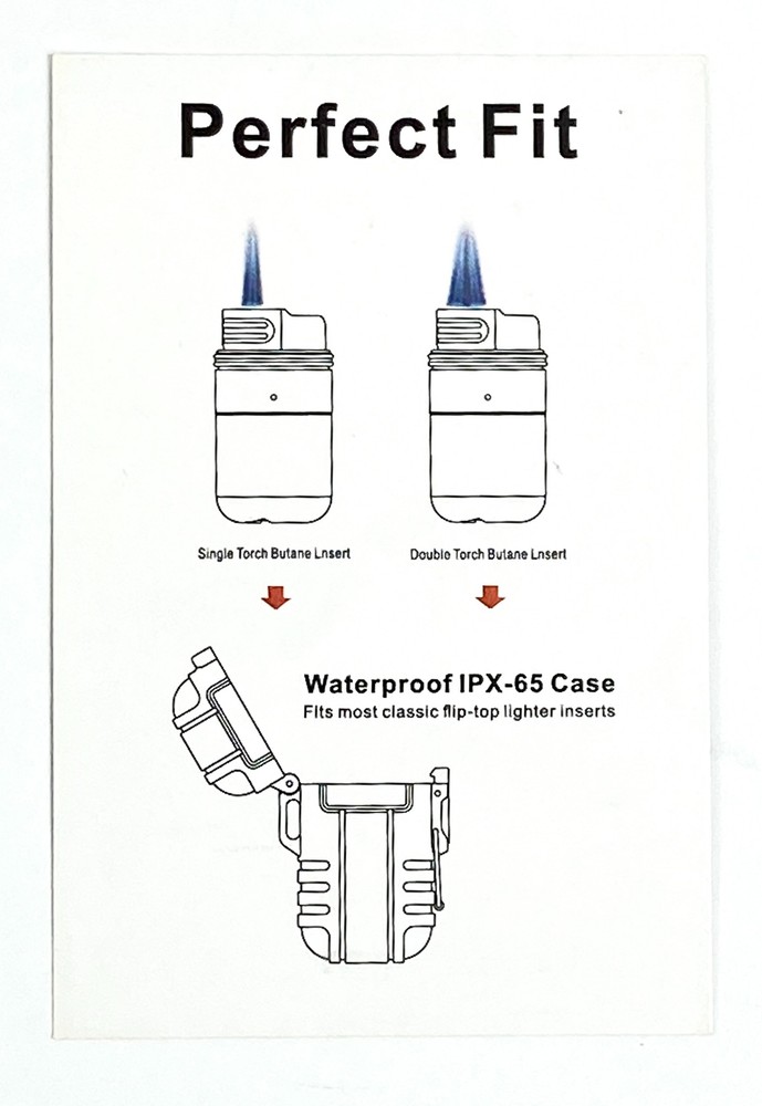 Rechargeable Waterproof Flameless Lighter with LED Flashlight Windproof