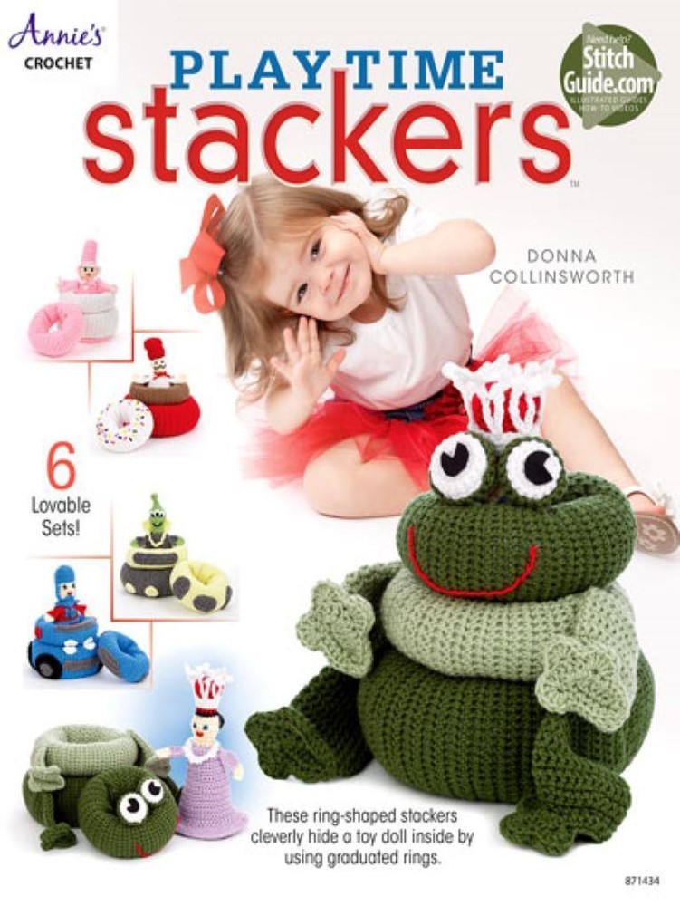 NEW CROCHET PLAY TIME STACKERS 6 LOVABLE SETS