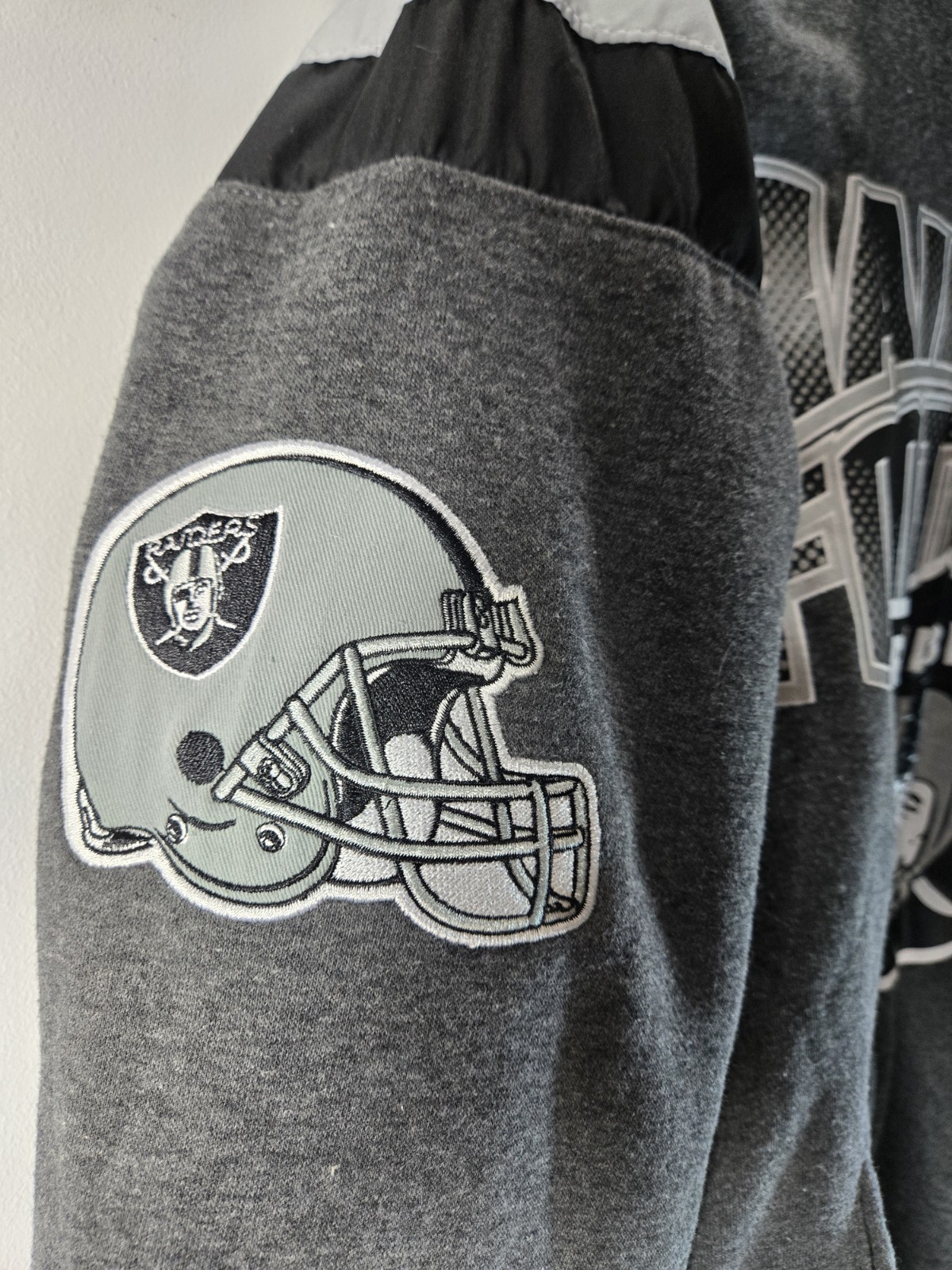 Oakland Raiders Mens Reversible Jacket NFL Football Embroidered Sz S Hoodie