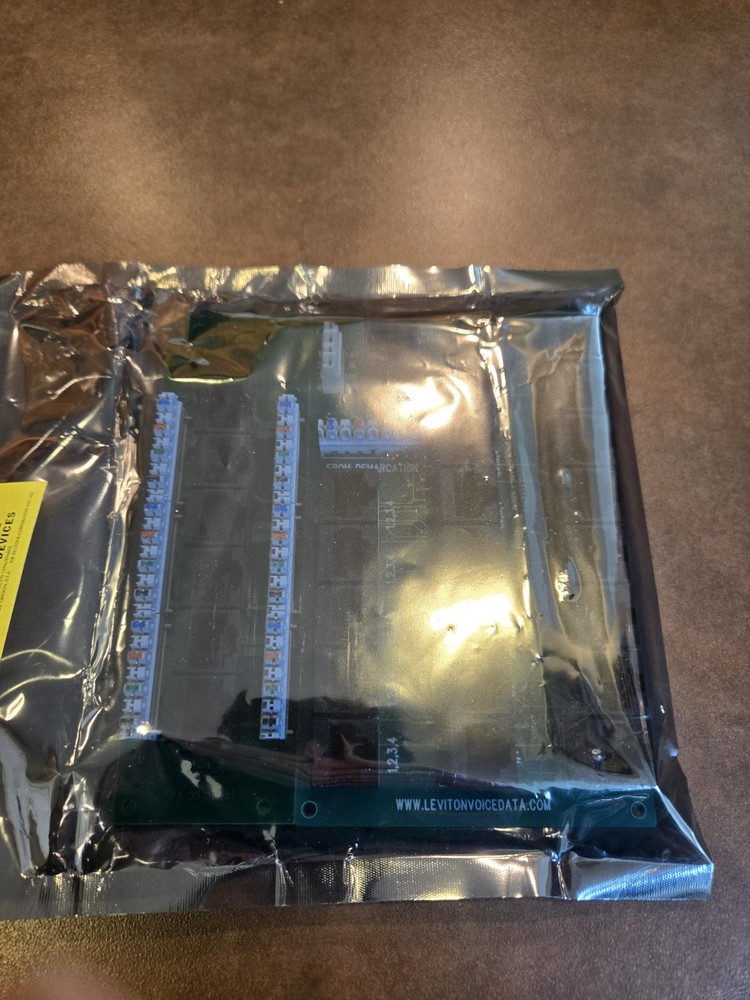 Leviton Line Distribution Board Voice & Data Board Plus 3 Patch Cables (New)