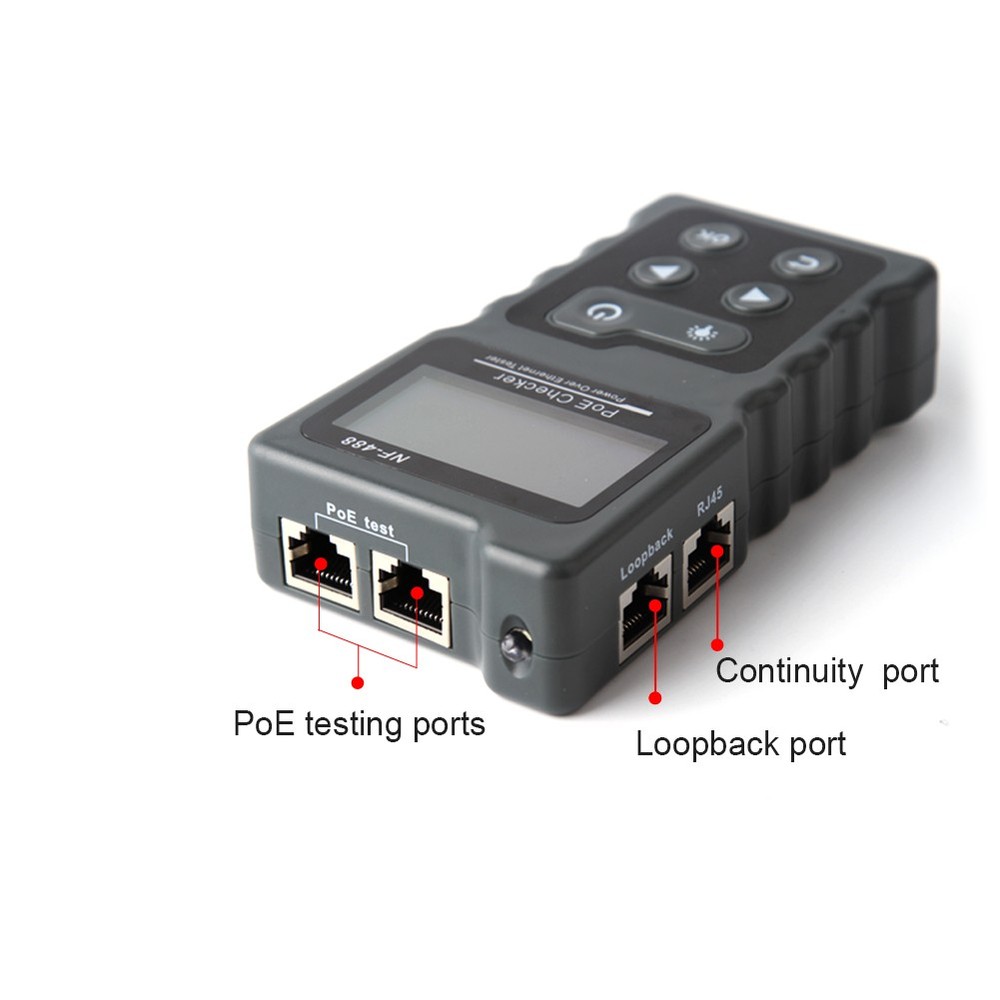 NETWORK CABLE TESTER LAN WIRE METER POE RJ45 ETHERNET VOLTAGE CURRENT TESTER