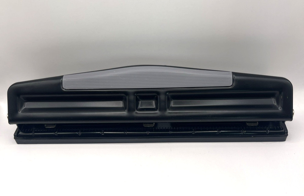 3 Hole Punch Adjustable Desktop Punch Black Multi-Sheet Office