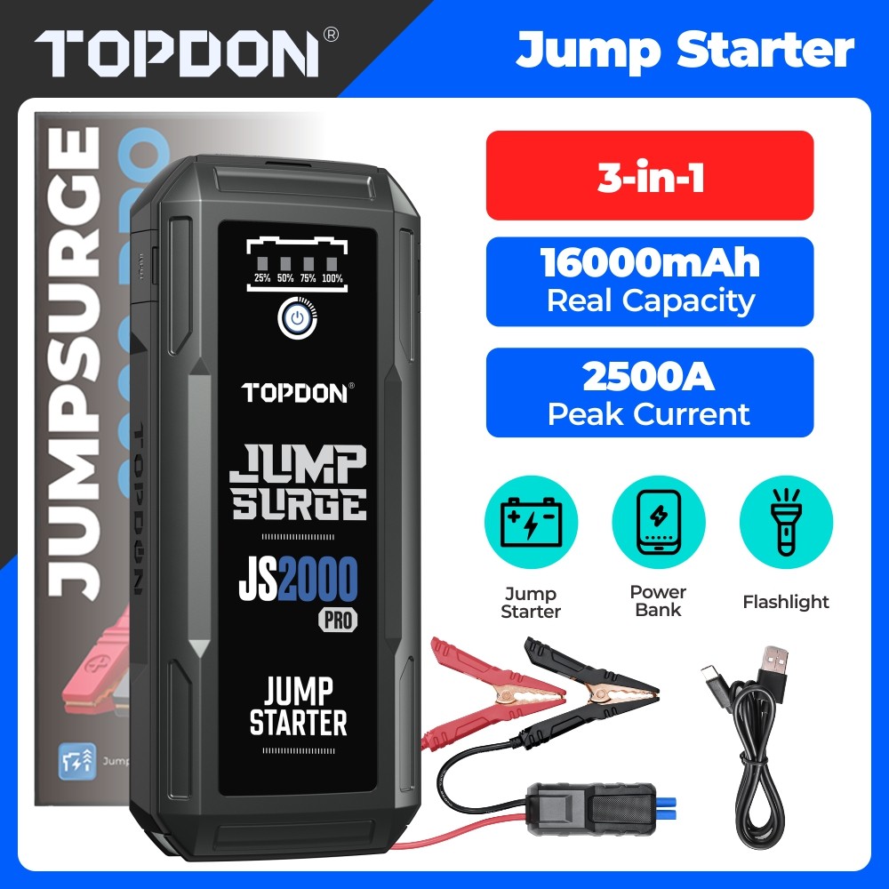 🔥TOPDON JS2000PRO New Generation TOPDON Multi-Functional Emergency Jump Starter
