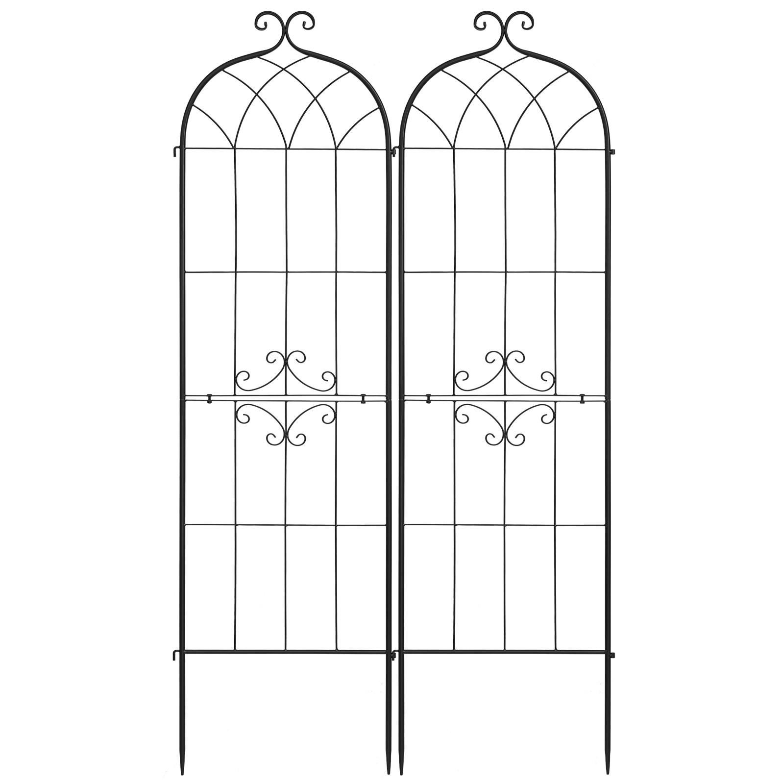 Uimoso Metal Garden Trellis 71" x 20" 2 Packs for Flower Plants Vegetables Yard