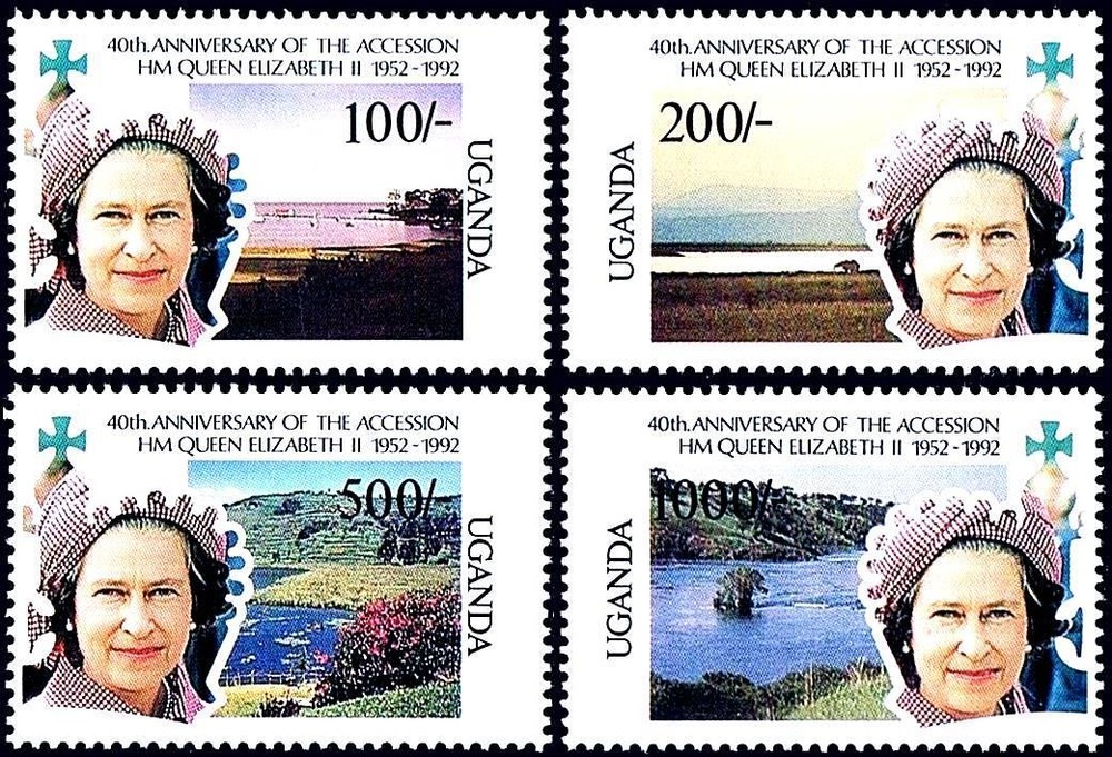 UGANDA 1992 QUEEN EII  ROYALTY  MNH 🅵🆁🅴🅴 🆂🅷🅸🅿🅿🅸🅽🅶
