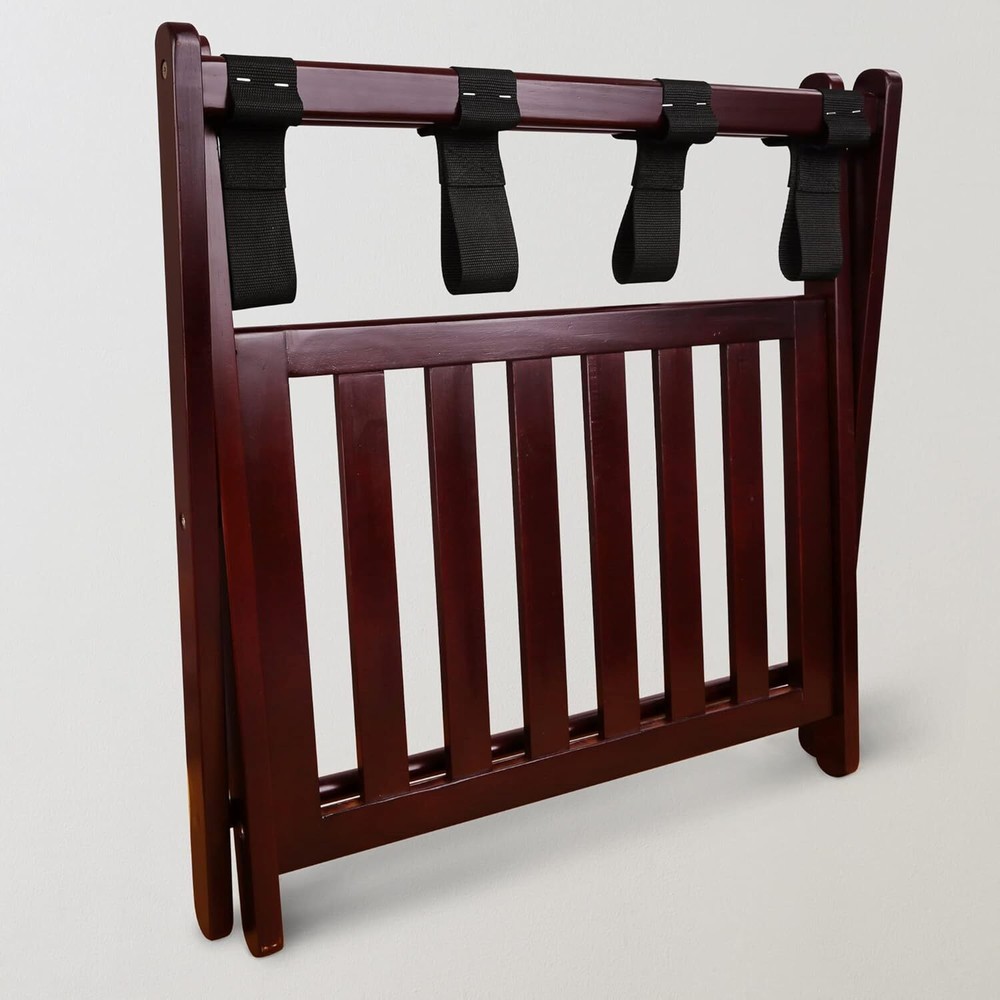 Luggage Rack with Shelves, Espresso