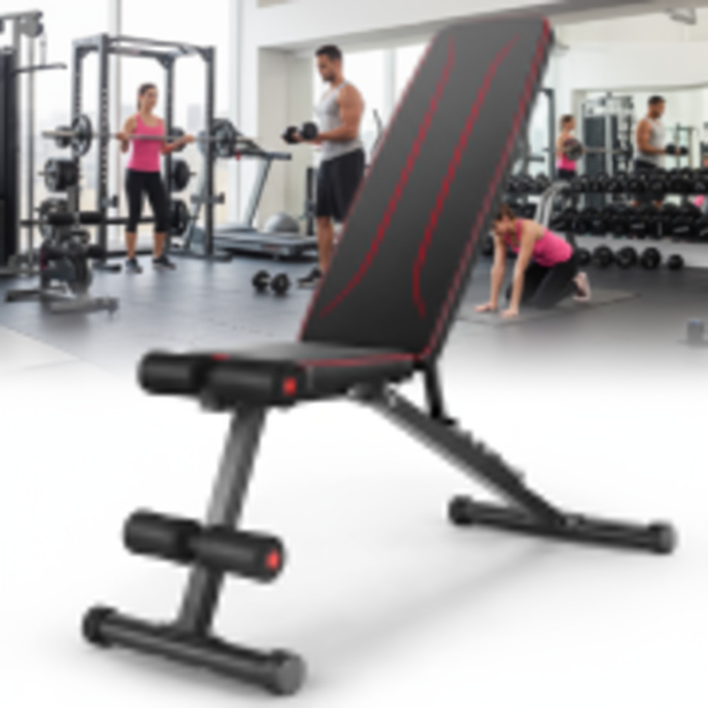 Adjustable Basic Weight Bench Foldable with 8 Backrest Position Exercise Bench