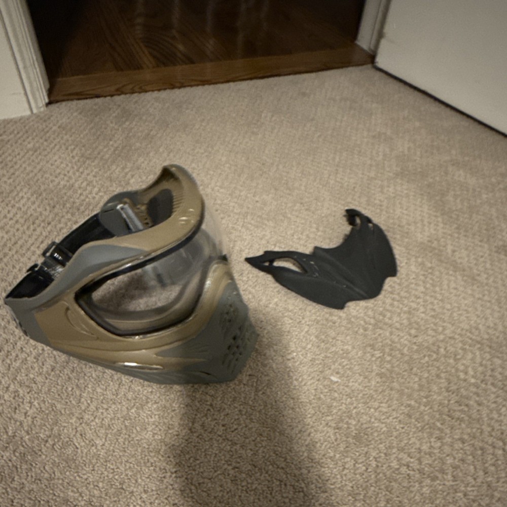 VForce Paintball Mask Removable Face Shield Tan Gray