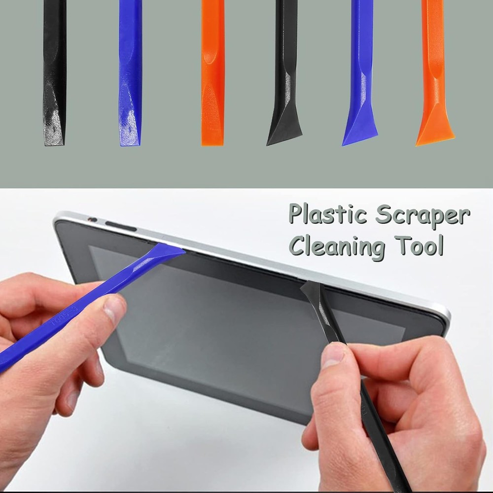 12Pcs Carbon Fiber Scraper Cleaning Tool Non-Scratch Plastic Multi-Purpose Stiff