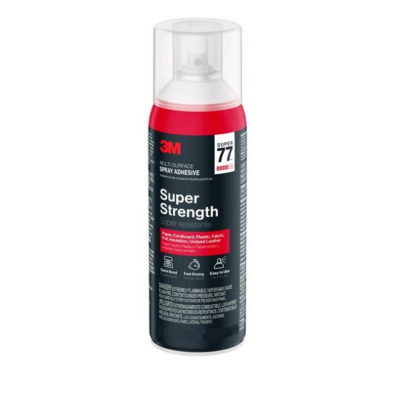 2~ 3M Super 77 Strength Spray Adhesive 7.38oz Light-Duty Materials Multipurpose